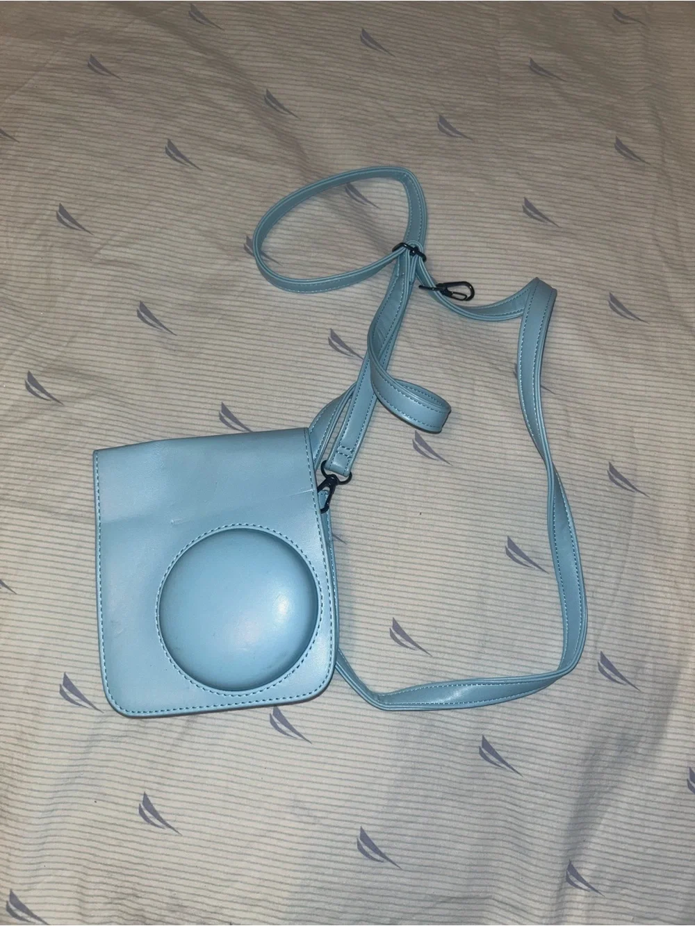 Fujifilm Light Blue Crossbody Camera Bag with Circular Front